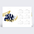 Carte de vœux entreprise Peinture éclatante Calendrier Recto