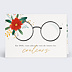 Carte de vœux entreprise Lunettes en Fleur