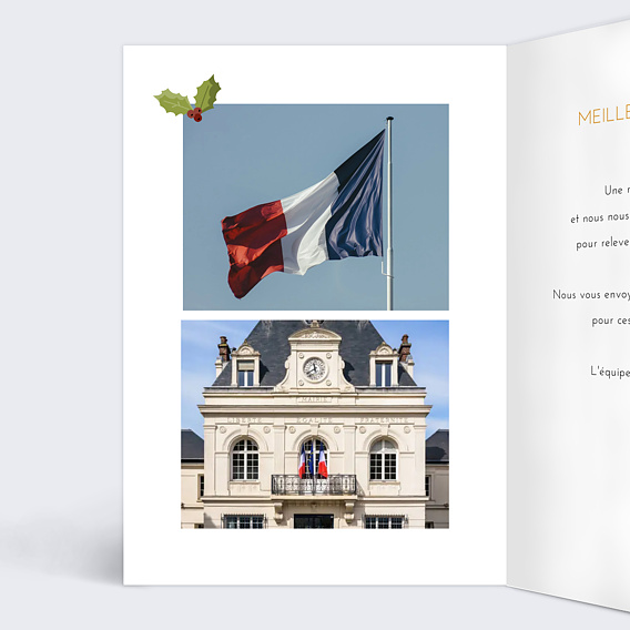Carte de Voeux Entreprise Village Mairie