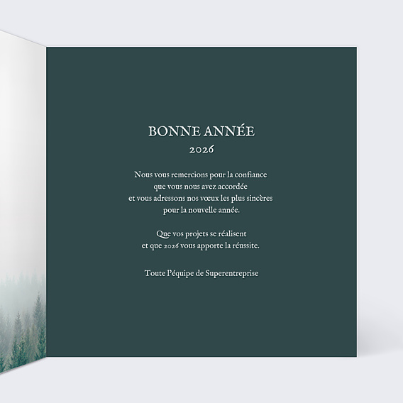 Carte de Voeux Entreprise Dame Nature
