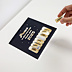 Carte de Voeux Entreprise Découpe tickets d'or