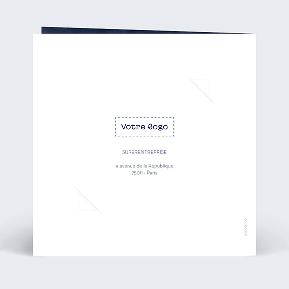 Carte de vœux entreprise Feldspath avec graines Verso