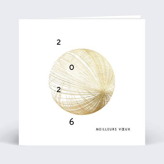Carte de vœux entreprise Sphère Recto