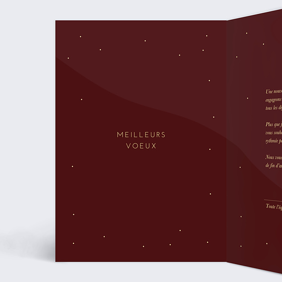 Carte de vœux entreprise Bandeau Branchage Intérieur Gauche