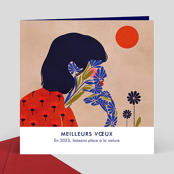 Carte de Voeux Entreprise Secours populaire x Lisa Masse - Nature