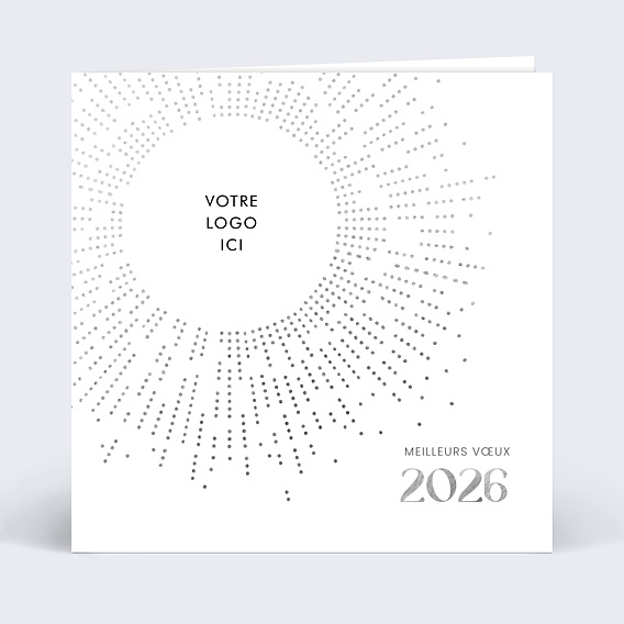 Carte de vœux entreprise Explosion logo avec graines
