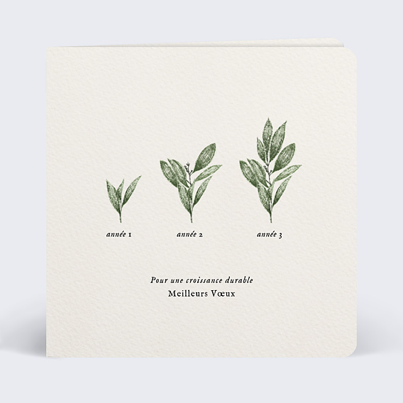 Carte de vœux entreprise Croissance Durable Après 4