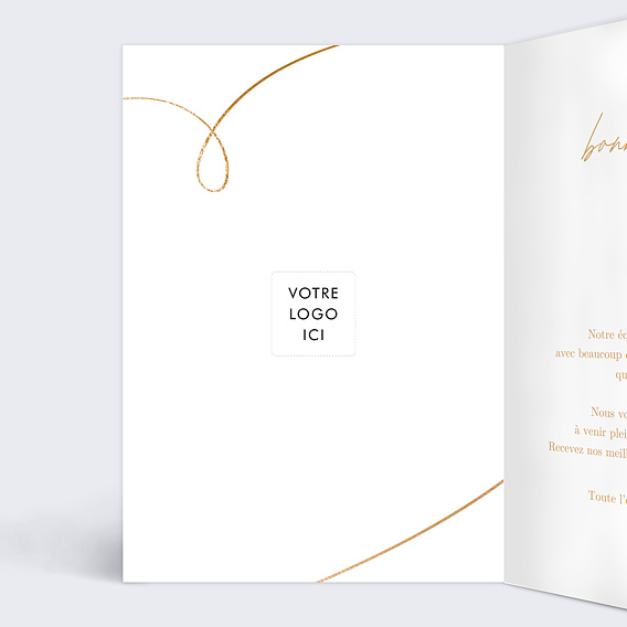 Carte de vœux entreprise Traversant Intérieur Gauche