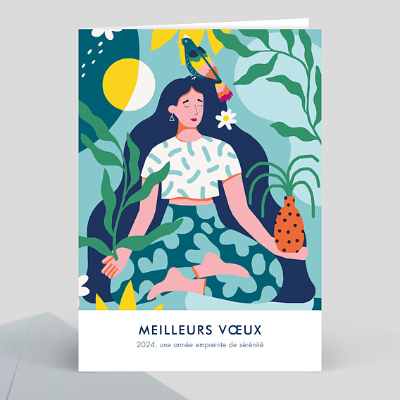 Carte de Voeux Entreprise Sérénité - Médecins Du Monde x Perrine Honoré x Popcarte