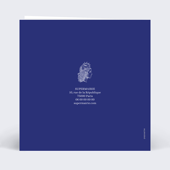 Carte de vœux entreprise Marianne Verso