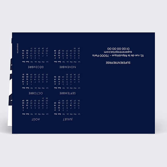 Carte de Voeux Entreprise Calendrier décalage
