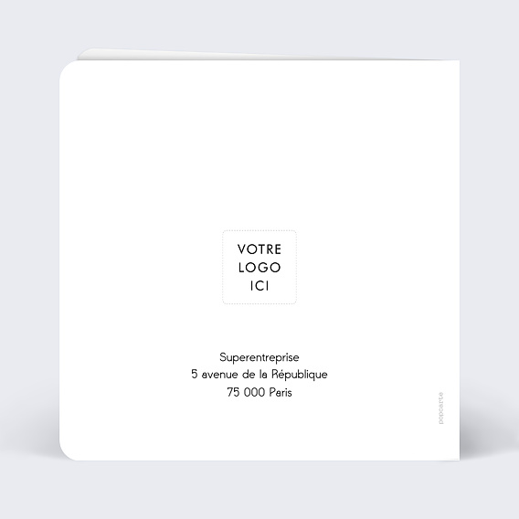 Carte de vœux entreprise Holographies Verso