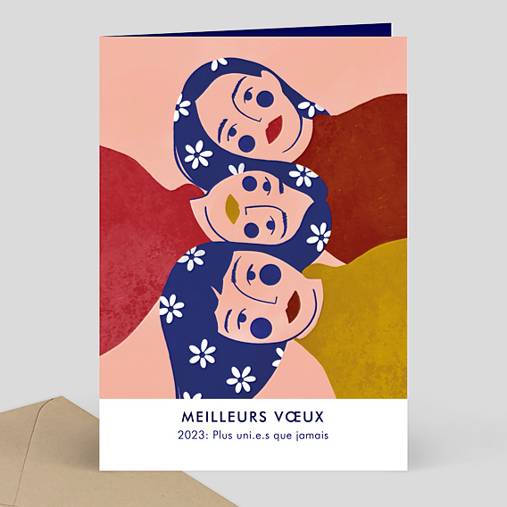 Carte de Voeux Entreprise Secours populaire x Lisa Masse - Unies