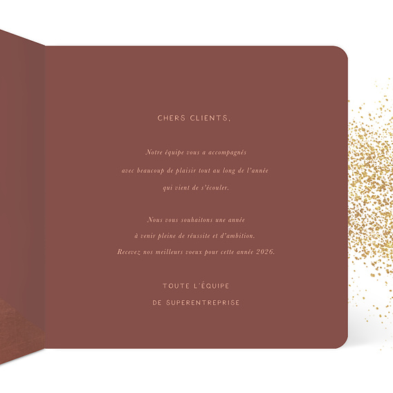 Carte de vœux entreprise Main Dans La Main Intérieur Droit