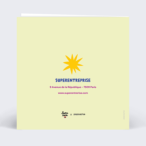 Carte de Voeux Entreprise Cosmic Folk - Leona Rose x Popcarte