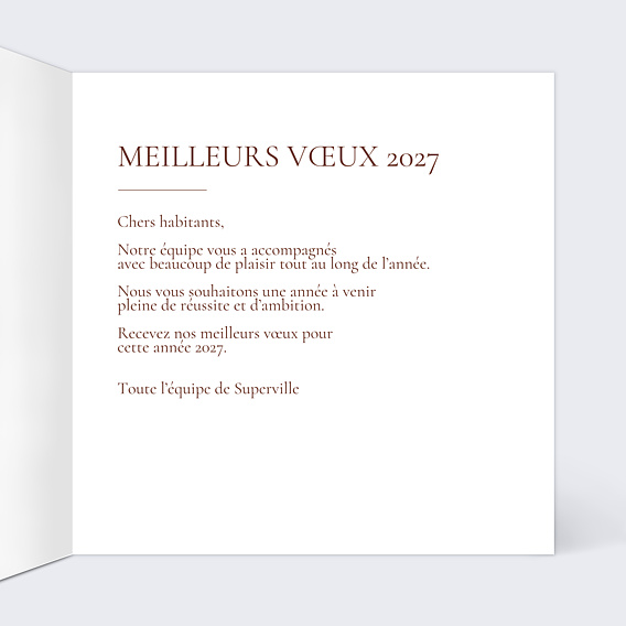 Carte de Voeux Entreprise Votre établissement en aquarelle