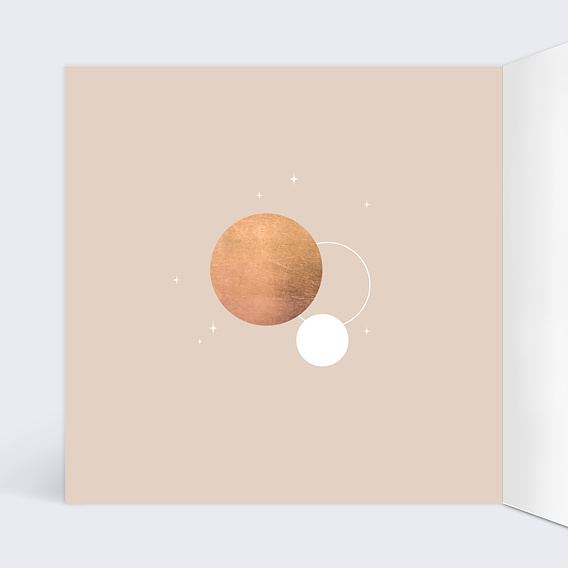 Carte de vœux entreprise Grands Chiffres Cuivre Intérieur Gauche