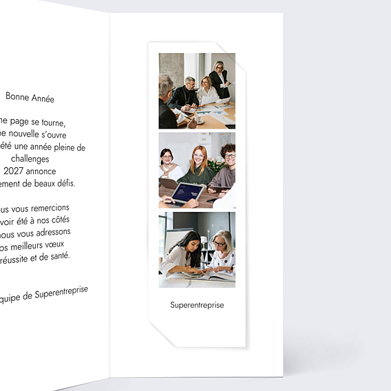 Carte de Voeux Entreprise Original photo équipe