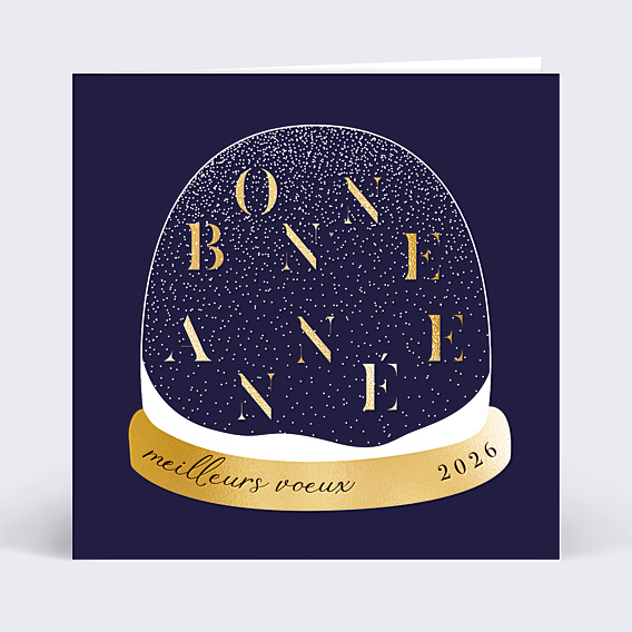 Carte de Voeux Entreprise Boule à neige