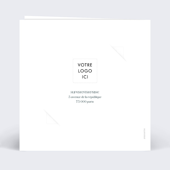 Carte de vœux entreprise Océan avec chocolat Verso