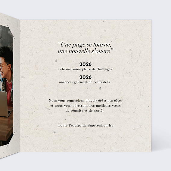 Carte de vœux entreprise Dictionnaire Intérieur Droit