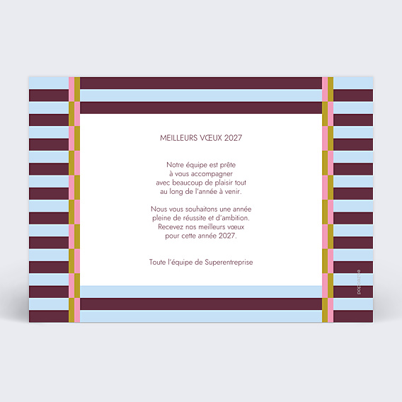 Carte de Voeux Entreprise Bold stripes