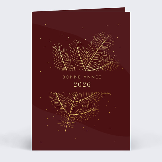 Carte de vœux entreprise Bandeau Branchage Recto