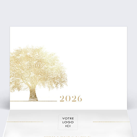 Carte de Voeux Entreprise Calendrier arbre