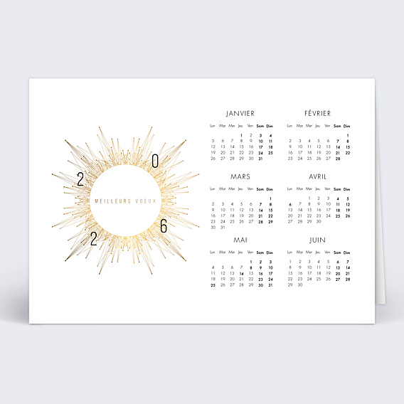Carte de Voeux Entreprise Calendrier Connexions