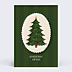 Carte de Voeux Entreprise Sapin illustré vintage