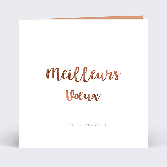 Carte de vœux entreprise Cuivrée Recto