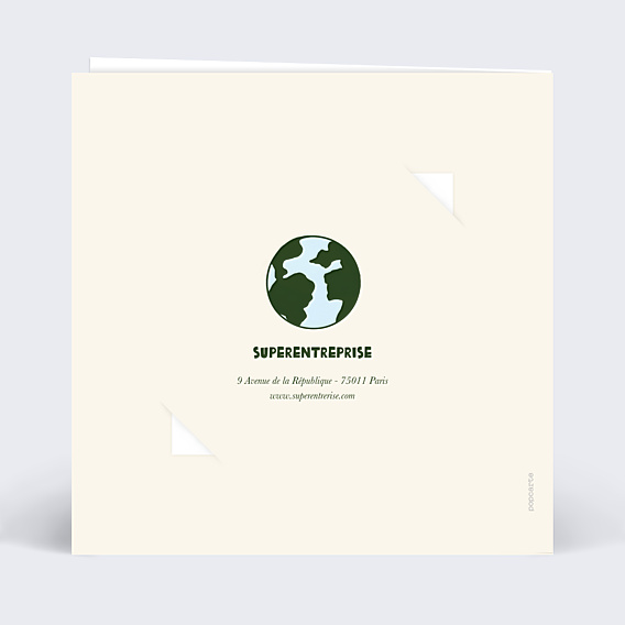 Carte de Voeux Entreprise Ecologie humaine avec graines