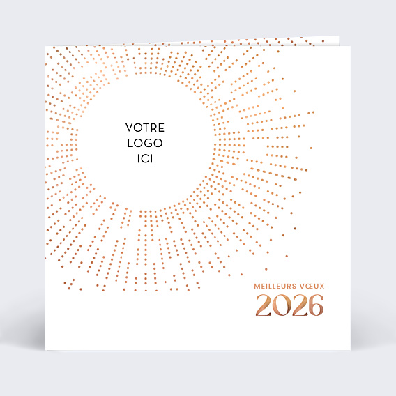 Carte de Voeux Entreprise Explosion Logo Cuivre