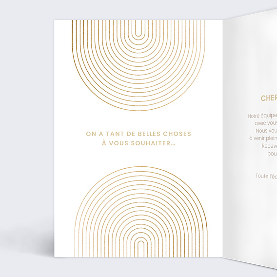 Carte de vœux entreprise Chiffres stylisés Intérieur Gauche