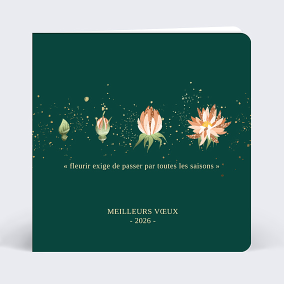 Carte de Voeux Entreprise Cycle Floraison