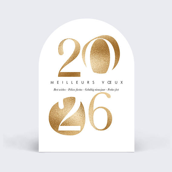 Carte de vœux entreprise Bicolore Design Recto