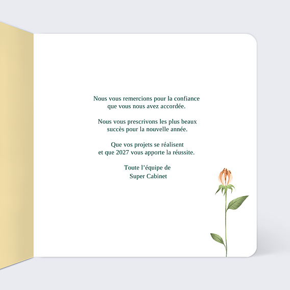 Carte de Voeux Entreprise Cycle Floraison