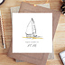 Carte de vœux entreprise Voilier