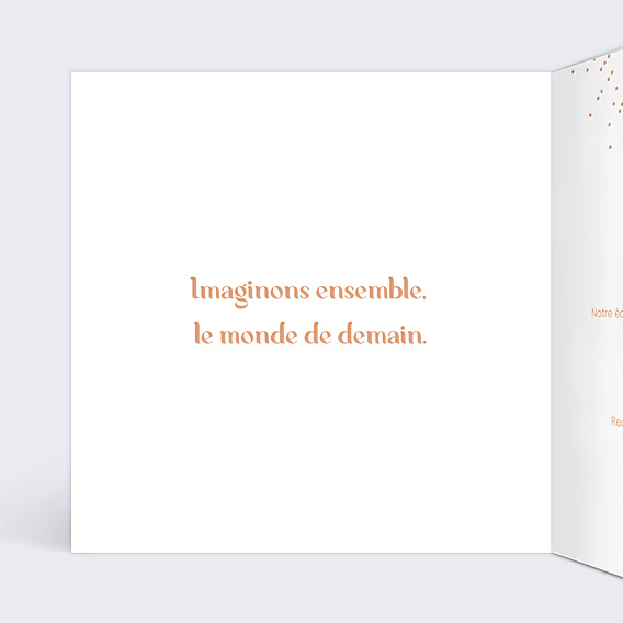 Carte de Voeux Entreprise Explosion Logo Cuivre