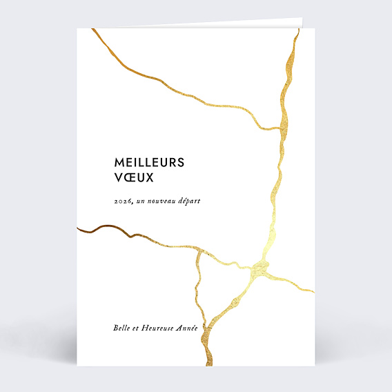 Carte de vœux entreprise Kintsugi