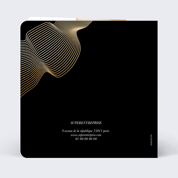 Carte de vœux entreprise Entrelacés Verso