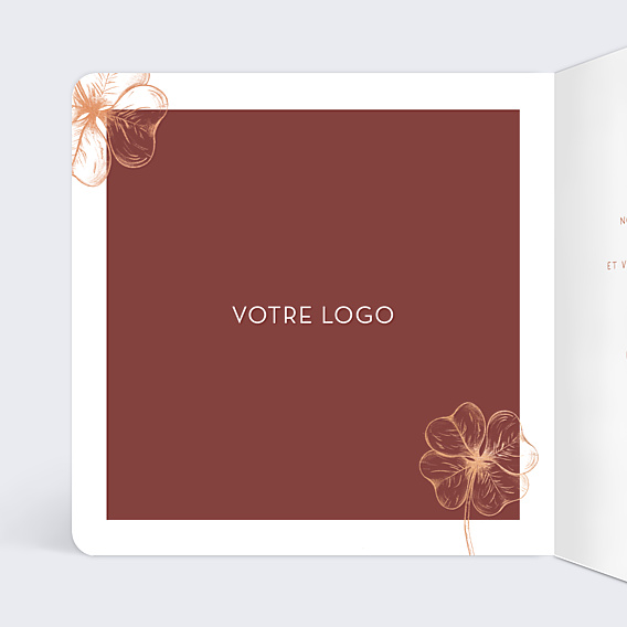 Carte de Voeux Entreprise Trèfle 