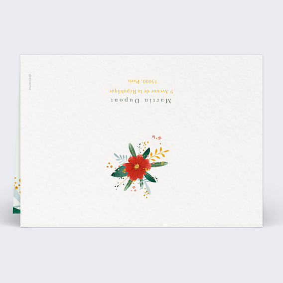 Carte de Voeux Entreprise Lunettes en Fleur