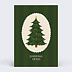 Carte de Voeux Entreprise Sapin illustré vintage