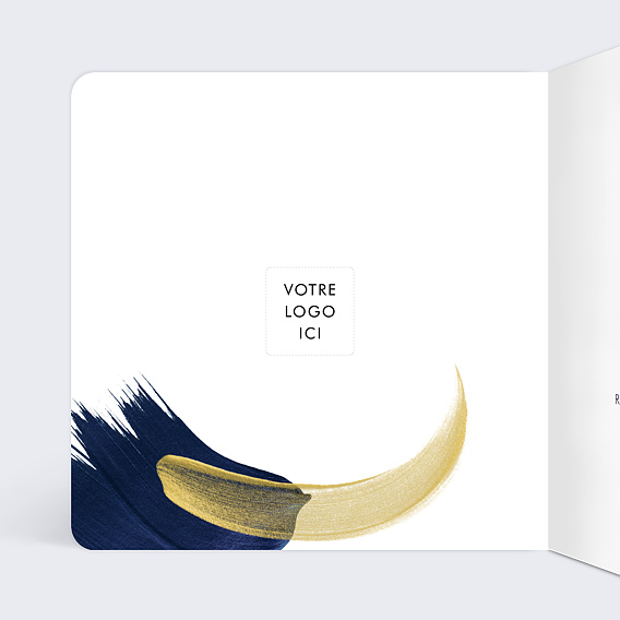 Carte de vœux entreprise Peinture éclatante Intérieur Gauche