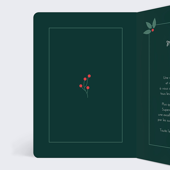 Carte de vœux entreprise Petits Végétaux Intérieur Gauche