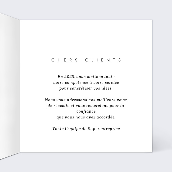 Carte de Voeux Entreprise Bicolore Design