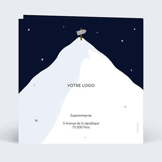 Carte de Voeux Entreprise Concept Montagne