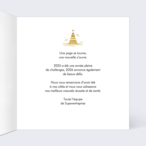 Carte de Voeux Entreprise Concept Chantier
