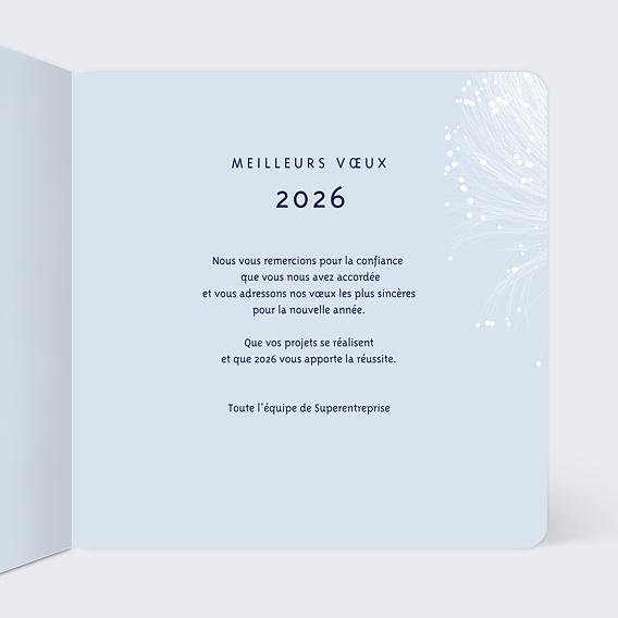 Carte de Voeux Entreprise Légèreté